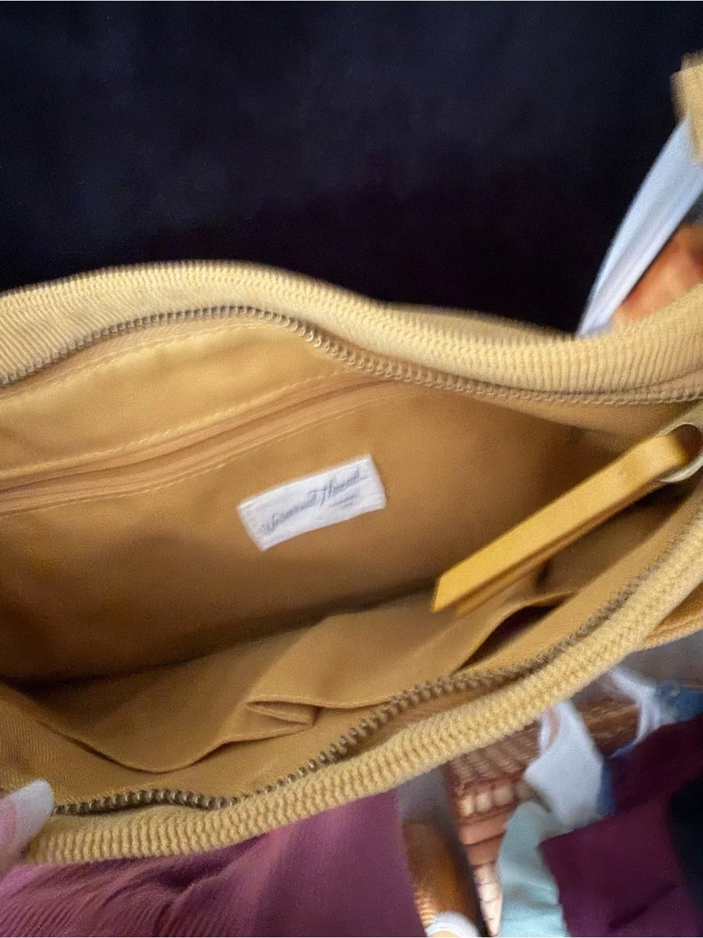 Universal Thread Mustard Yellow Corduroy Shoulder Bag